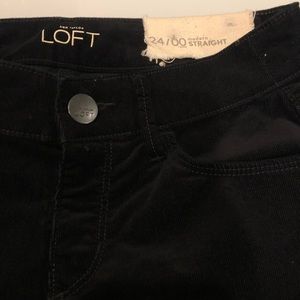 LOFT Pants - Loft Black Modern Straight Velvet Corduroy 24 00 LOFT Pants - Loft Black Modern Straight Velvet Corduroy 24 00